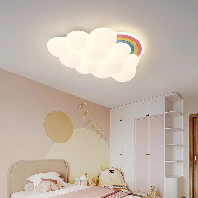 rainbow cloud led ceiling light for children's room