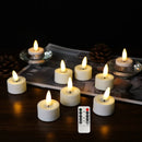 flameless led tea lights with remote control for party decorations