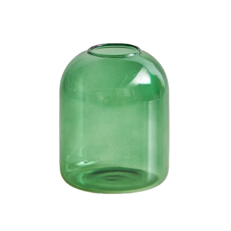 Decorative glass candle holder for candles and plants