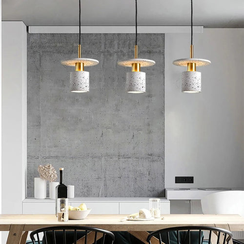 Creative terrazzo chandelier for restaurant hotel minimalist commercial - vue 5 sur 9