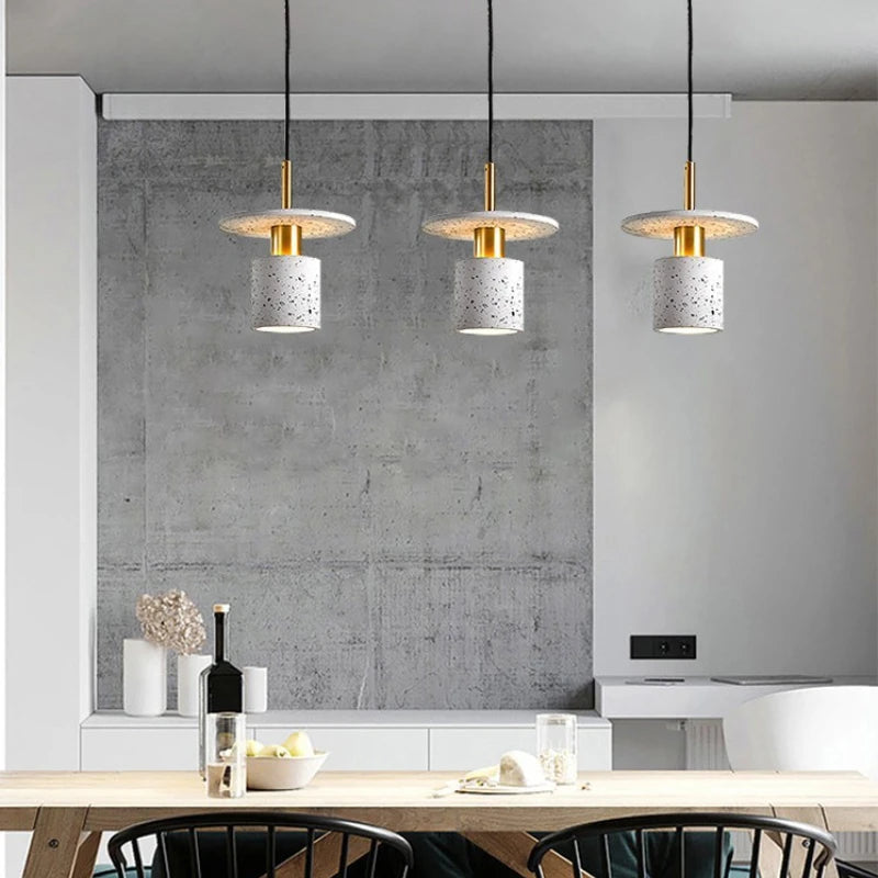Creative terrazzo chandelier for restaurant hotel minimalist commercial - vue 4 sur 9