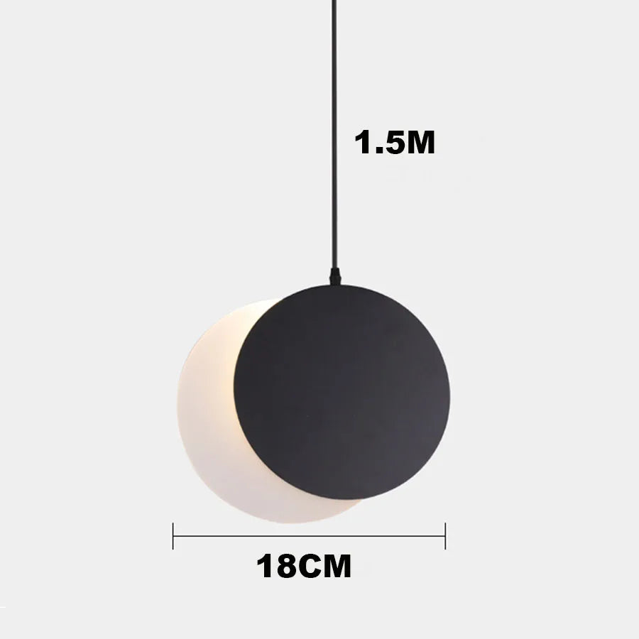 Modern decorative moon design pendant light for indoor use