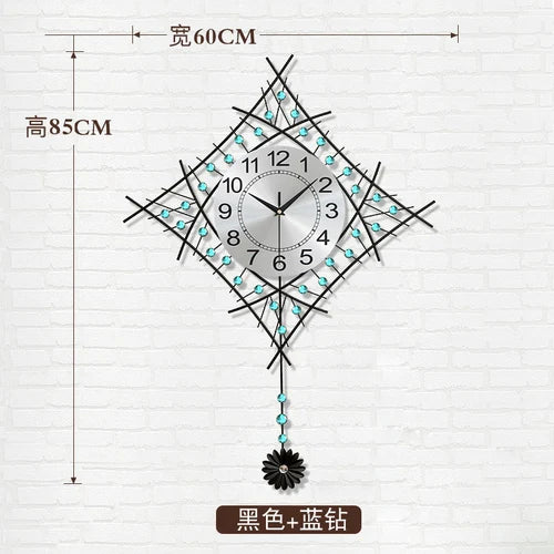 unique metal european design pendulum wall clock - vue 18 sur 19