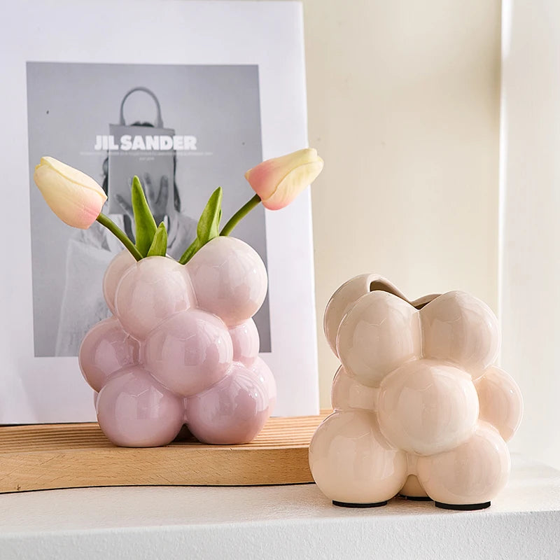 modern ceramic vase for elegant floral decoration