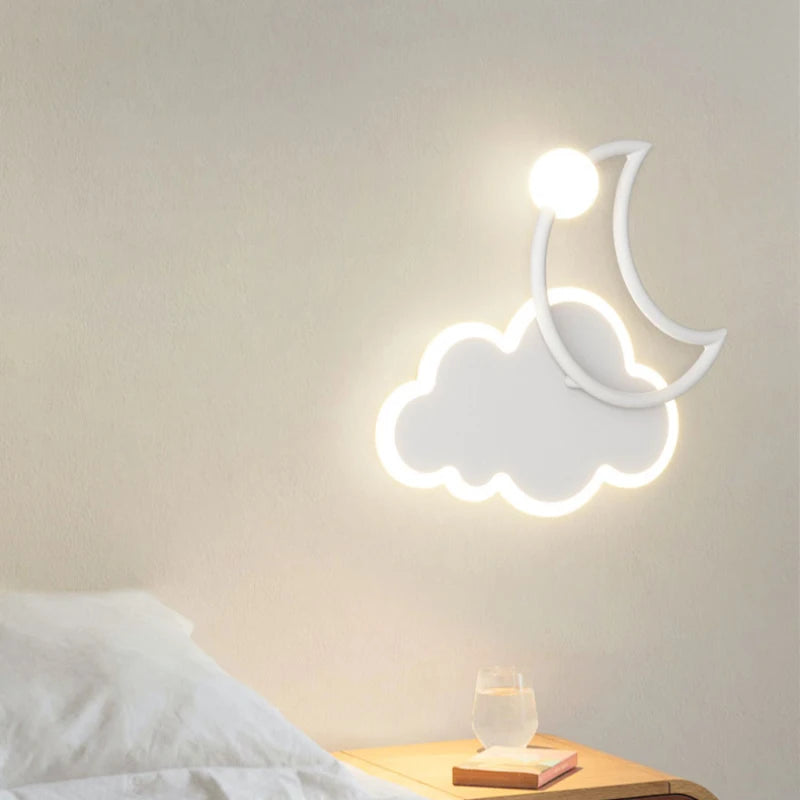 Modern cloud wall light for children's room decor