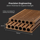 Outdoor wpc decking boards 100x14x2.5 non-slip
