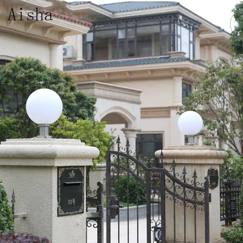 Stainless steel outdoor lamp for garden and fence - vue 3 sur 7
