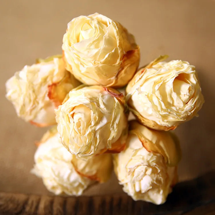Silk artificial rose bouquet retro decorations for various spaces