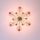 Modern LED ceiling pendant with glass ball decorative light