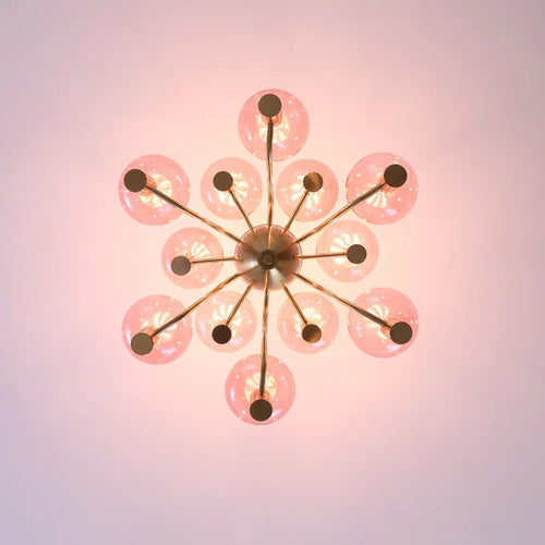 Modern LED ceiling pendant with glass ball decorative light - vue 3 sur 14