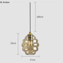 Modern nordic stained glass ball pendant light