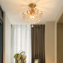Modern gold crystal chandelier for bright interiors