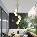 Art deco copper LED chandelier for elegant lighting