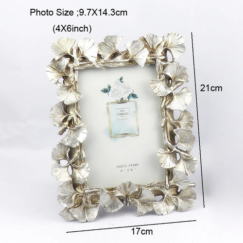 Retro decorative ginkgo leaf photo frame - vue 7 sur 10