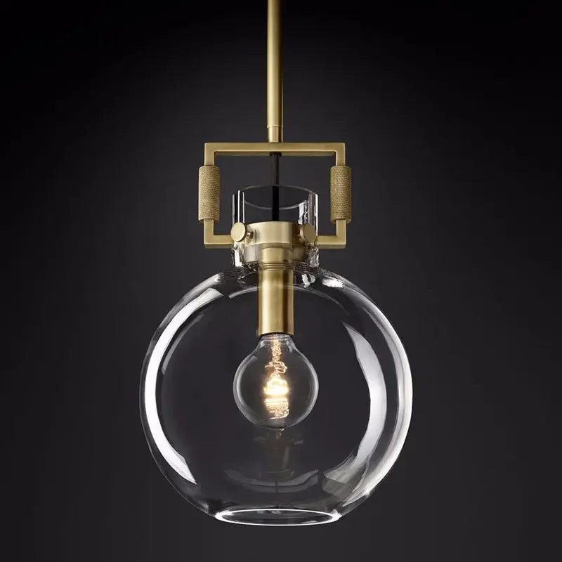 American retro style luxury decorative glass pendant light