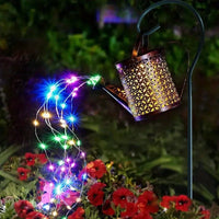 Metal solar lantern for outdoor garden decoration