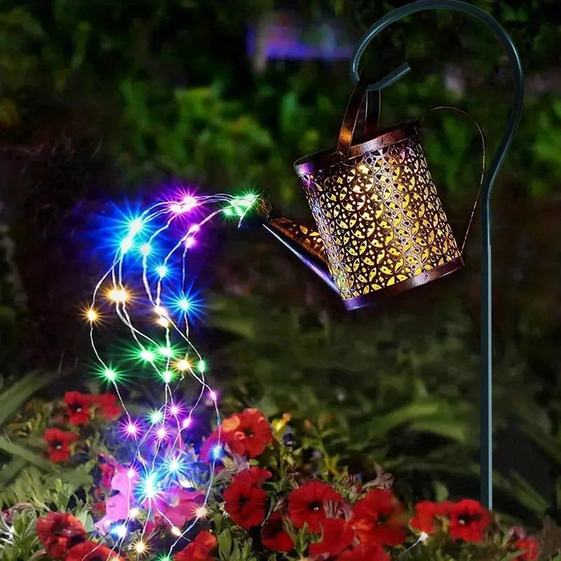 Metal solar lantern for outdoor garden decoration