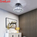 Modern crystal ceiling light with LED