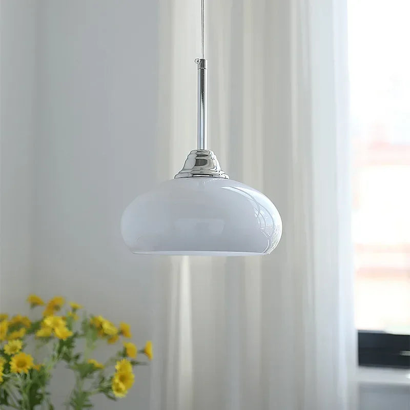 Glass pendant light for indoor bar, café, restaurant and dining room