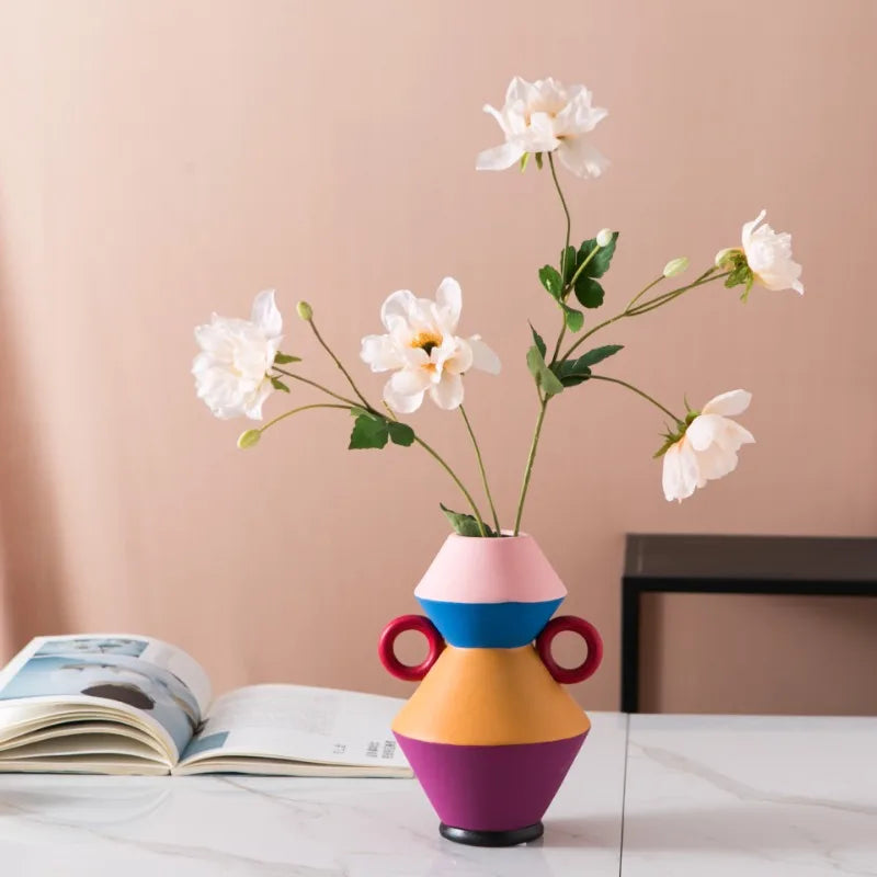 modern ceramic vase for elegant floral decoration