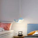 Golden dolphin acrylic LED pendant light for children