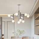 Modern Nordic design glass and metal chandelier