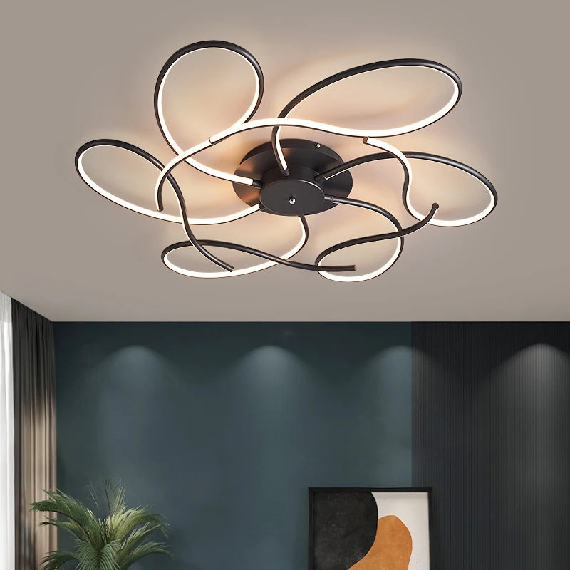 Modern minimalist ceiling light elegant indoor fixture - vue 5 sur 10