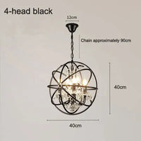 Retro American style crystal loft chandelier for bar and restaurant