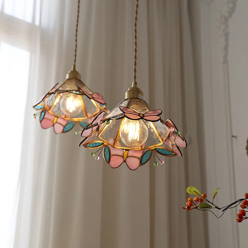 iwhd modern glass copper butterfly LED hand lamp - vue 10 sur 28