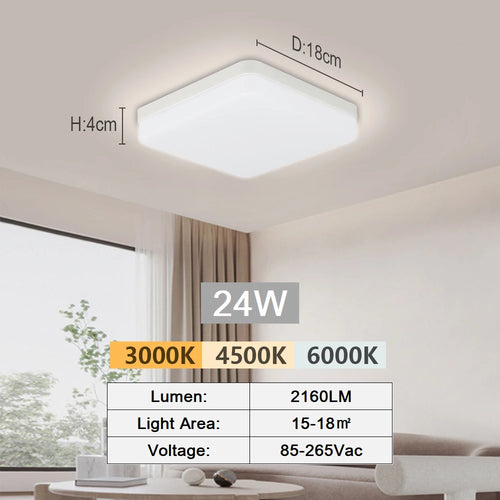 Tuya smart LED ceiling light with app and voice control, Alexa and Google compatible, remote control for living room and bedroom - vue 21 sur 22