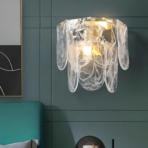Modern glass LED wall light for interior decoration