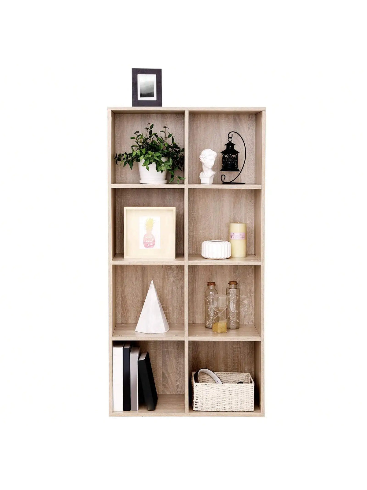 VASAGLE Bookcase, Wooden Bookshelf with 8 Compartments, Floor Standing Storage Unit for Files, Decor, In Study, Living Room - vue 3 sur 8