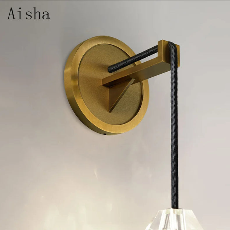 American-style crystal wall light for interior decoration