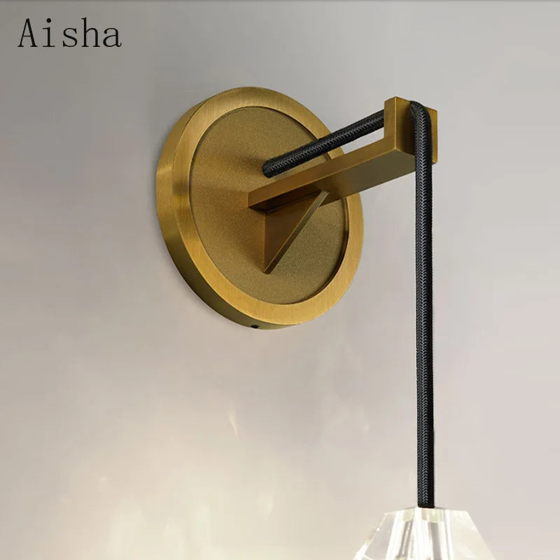 American-style crystal wall light for interior decoration - vue 2 sur 8