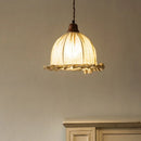 Romantic bud chandelier in cotton and linen
