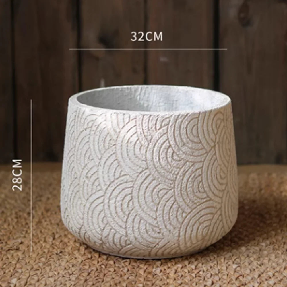 Round nordic silicone flowerpot mould