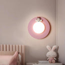 Modern cosy girls' bedroom wall light