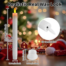 LED flickering taper candles with remote control for parties and occasions