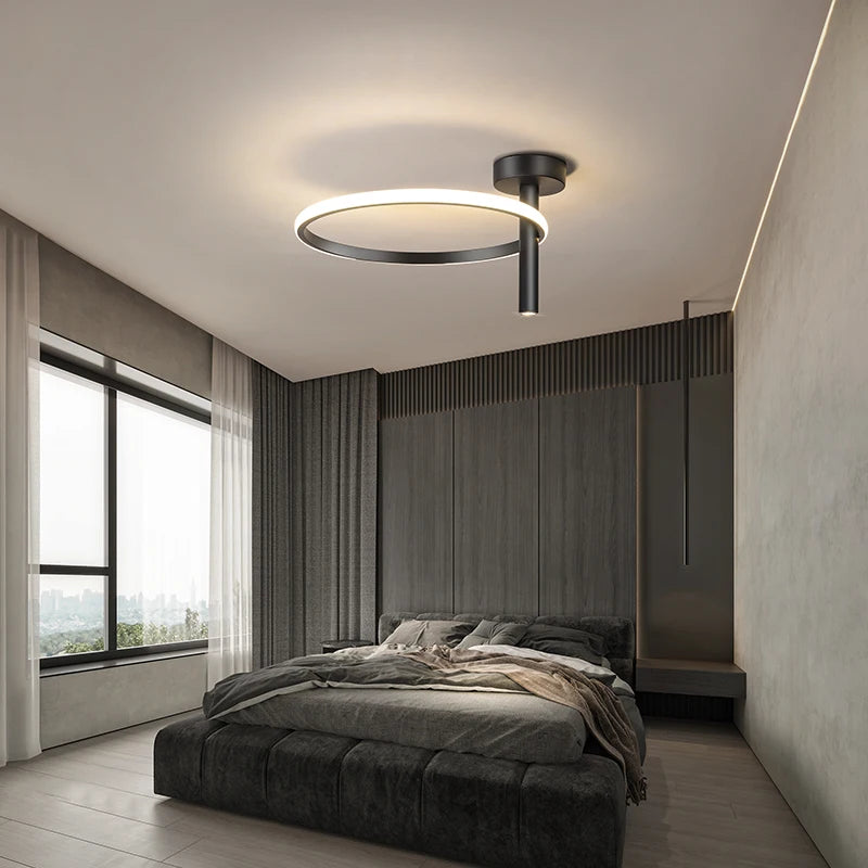 Modern minimalist LED ring ceiling light for home décor