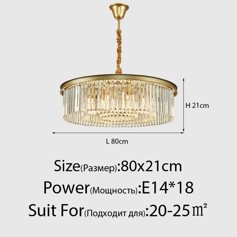 Modern crystal chandelier nordic vintage style for elegant interiors - vue 17 sur 21