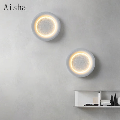 Creative luxury decorative moon resin wall light - vue 4 sur 7