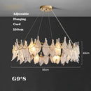 Creative frosted glass chandelier with modern pearl design