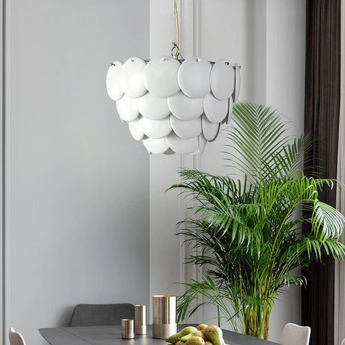 Contemporary ceramic chandelier nordic modern style - vue 5 sur 10