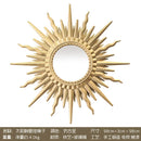 decorative wrought iron sunflower wall mirror