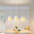 Modern children's bedroom minimalist little bear LED pendant light