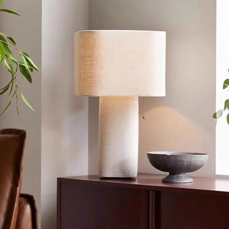 Hensley wabi sabi artistic fabric floor lamp for interior decoration - vue 4 sur 10