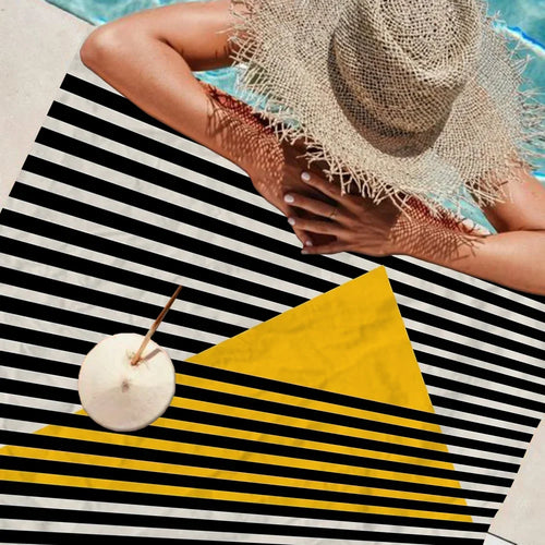 Serviette de plage bauhaus motifs géométriques séchage rapide - vue 4 sur 6