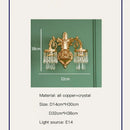 Classic crystal decorative wall light for interiors