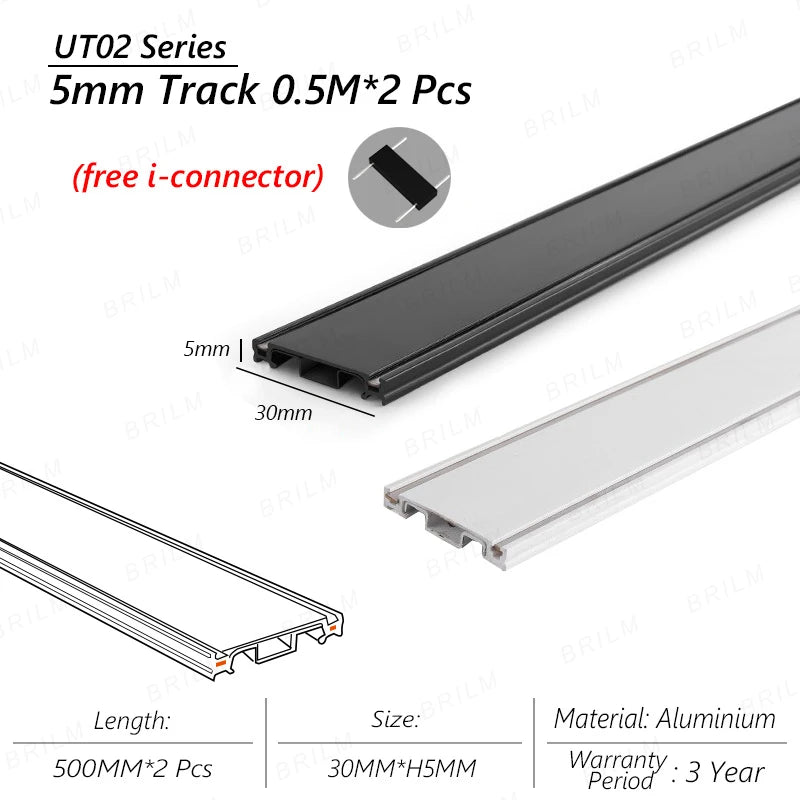 Ultra slim surface-mounted magnetic track lighting for shop
