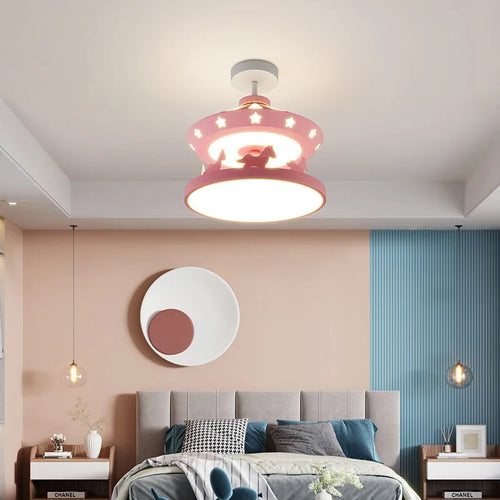 Minimalist modern chandelier for a bright and cosy children's room - vue 4 sur 8